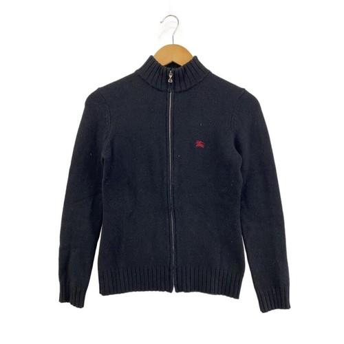 Burberry Blue Label, BURBERRY BLUE LABEL Wool Knit Sweater Black M Womens Full Zip High Neck