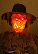 6.5 Ft Animated Swiping Arm Scarecrow Jump Scare Halloween Animatronic Prop 2026