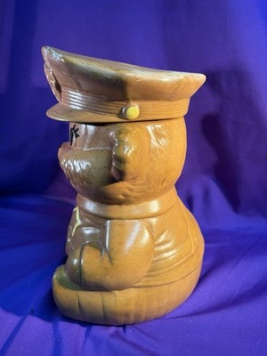 ビンテージ　 WINTON チンツ柄クリーマーとシュガーポットセット Twin Winton 60's Bear Police Chief Cookie Jar 11” | eBay