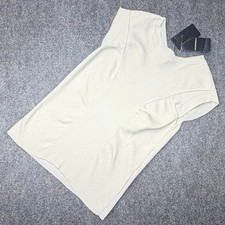 Emporio Armani Womens White Cotton Knit Top IT 40 US 4 Cap Sleeve NWT