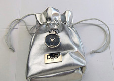 D&G Dolce & Gabbana orologio da bracciale con pochette argentata