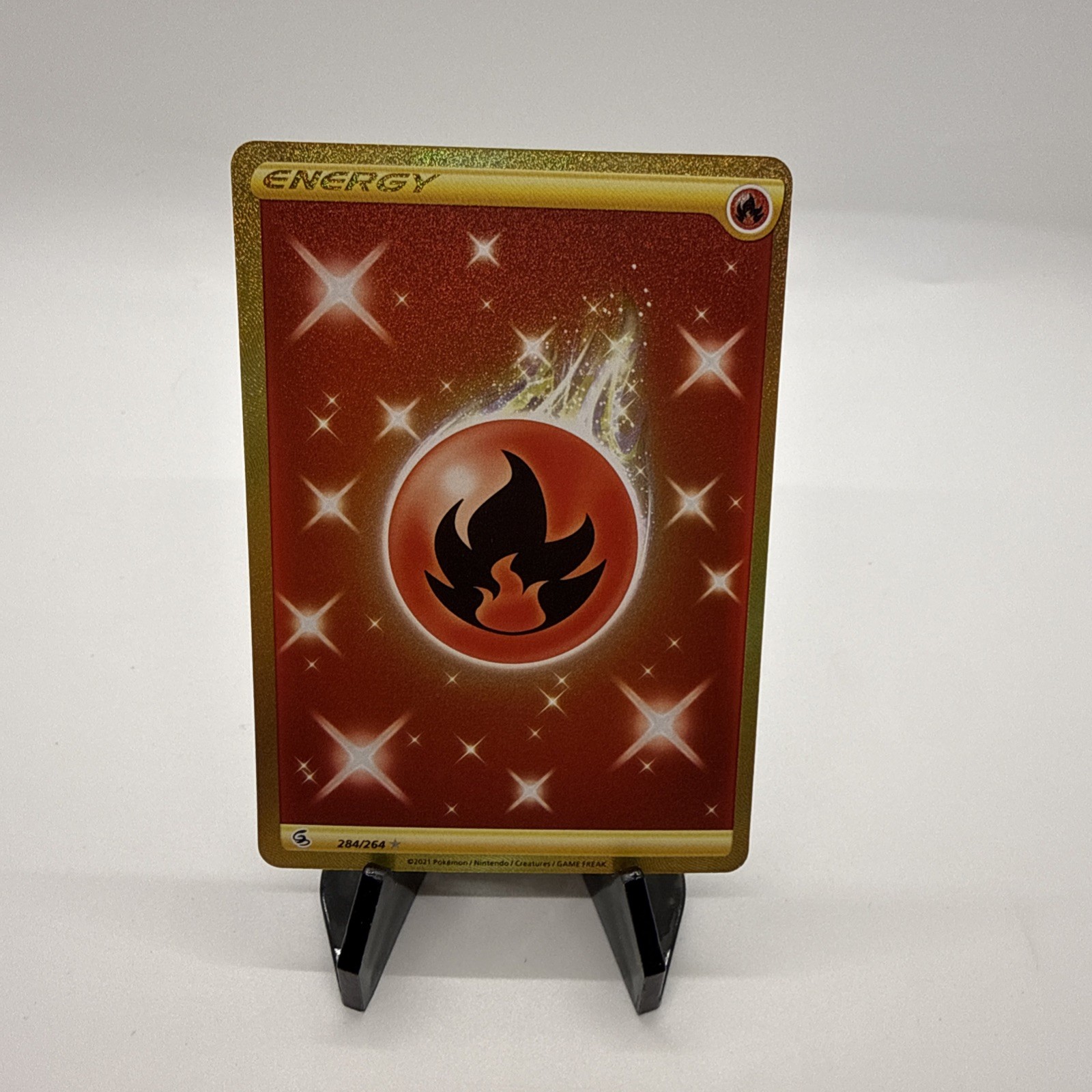 Fire Energy Gold Secret Rare 284/264 Crown Zenith Pokemon