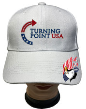 CHARLIE KIRK TURNING POINT USA EAGLE FLAG Adjustable Cap Baseball Hat Lot 1-12pc