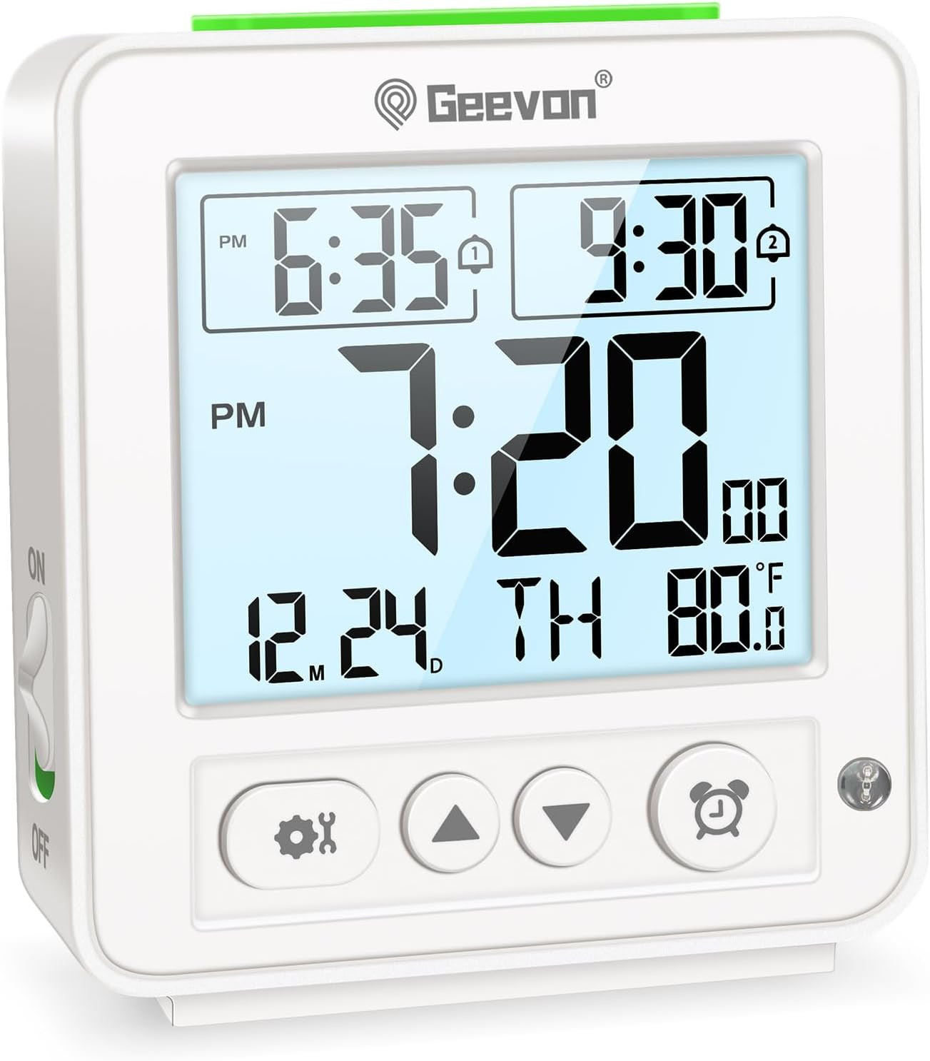 Smart Night Light Small Digital Alarm Clock with 2 Increasin