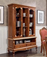 Vitrine Glas Schrank SchräNke Vitrinen Holz Anrichte Italienische MöBel Braun