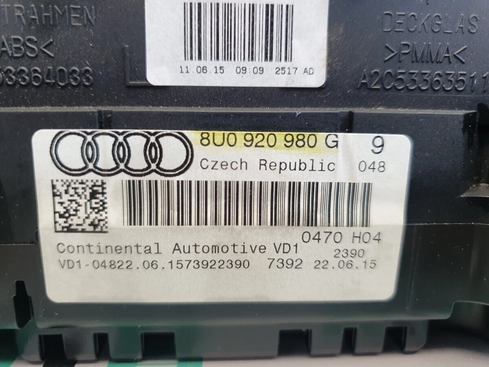 Audi Q3 ECU 04L907309K Lockset Instrument Cluster *516 04L907309K - Image 4 of 4