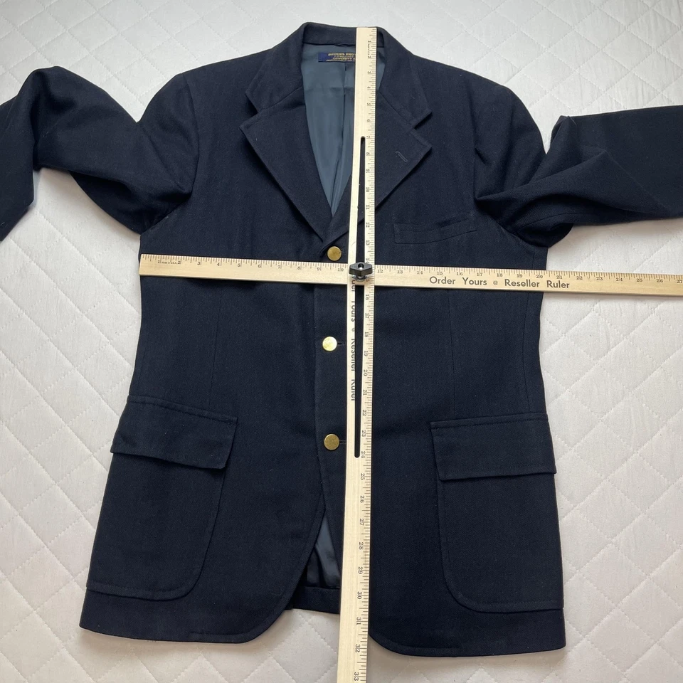 Blazer de Colección Brooks Brothers Para Hombres 41R Azul Marino Tienda Universitaria Botón Dorado Unión Foto 3 de 4