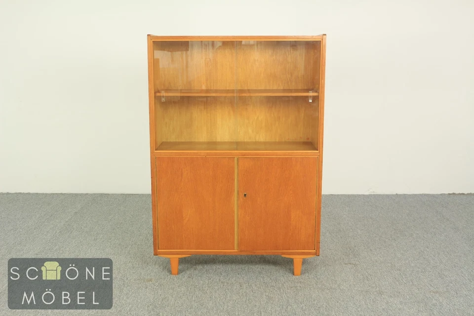 DDR Vintage Glasvitrine Retro Vitrine Barschrank Mid Century Glas Schränkchen