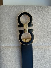 Salvatore Ferragamo Men's Gancini Buckle Leather Belt