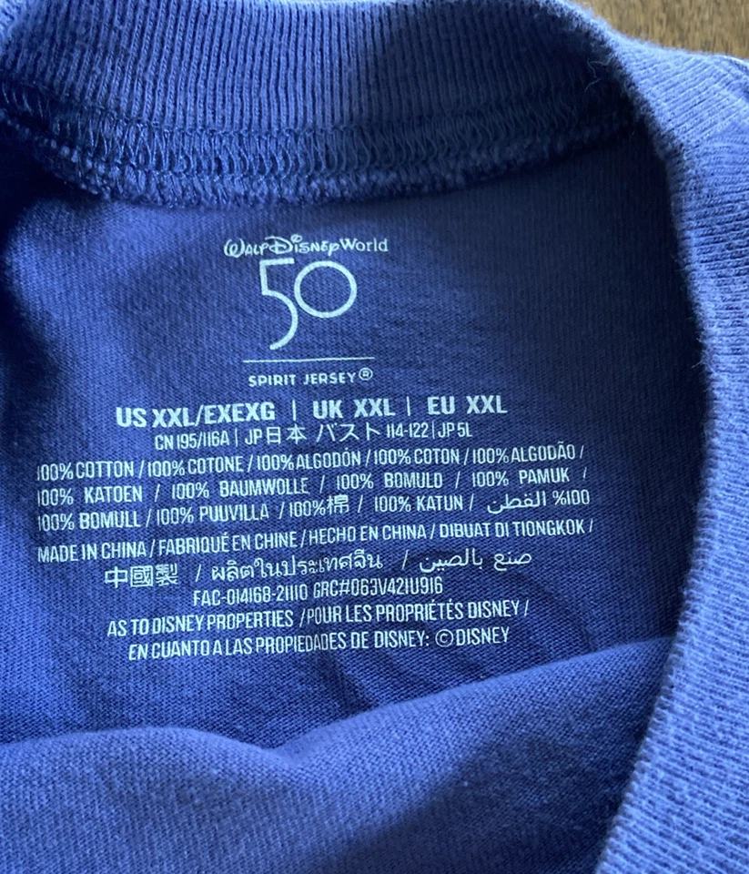 Camiseta Walt Disney World 50 Aniversario Spirit para Adultos XXL Foto 3 de 4
