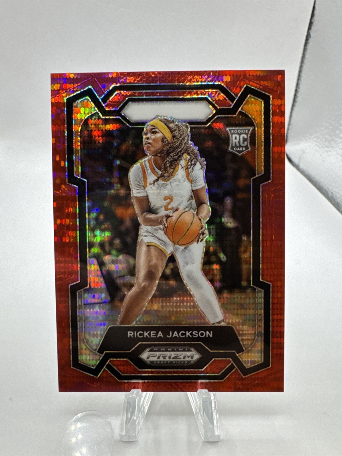 2024-25 Panini Prizm Draft Picks - Rickea Jackson #44 Red Pulsar Prizm /299 (RC)