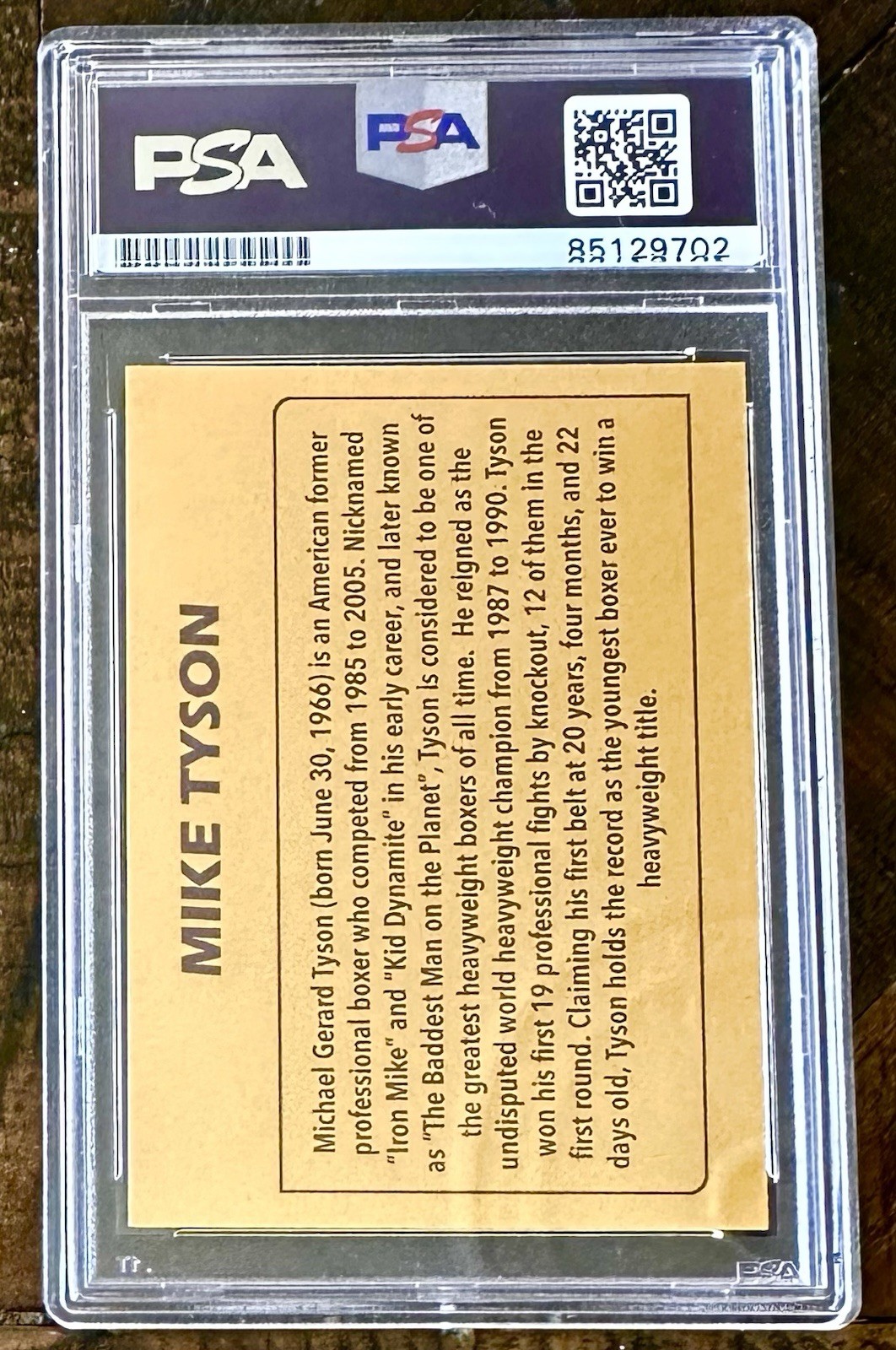 Mike Tyson Champ Auto PSA/DNA Certified Autograph Card view 2