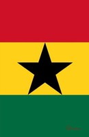 Notizbuch Ghana Flagge 120 Seiten Urlaubstagebuch A5 Hardcover Schwarz