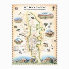 Xplorer Maps MAP RRC Red Rock Canyon National Conservation Area Hand-Drawn Map