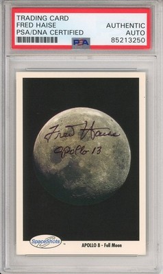 1991 SPACE SHOTS FRED HAISE APOLLO 13 ASTRONAUT SIGNED PSA DNA NASA AUTOGRAPH