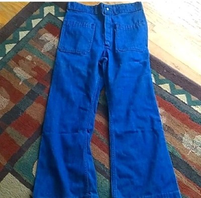 Vintage Seafarer Jeans Bell Bottoms  Flared Utility  Dungaree Jean High Waist 