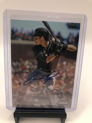 2015 Topps Stadium Club Christian Yelich Auto Autograph #SCA-CY 