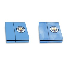 MAN CITY FC BADGE MATTE VINYL SKIN DECAL FOR SONY PLAYSTATION 4 PS4 CONSOLE