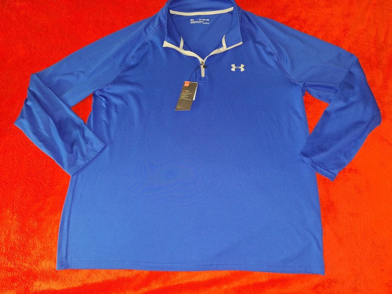 UNDER ARMOUR  HEATGEAR   MENS 2XL  ACTIVEWEAR BLUE  PULLOVER   T - SHIRT  NEW