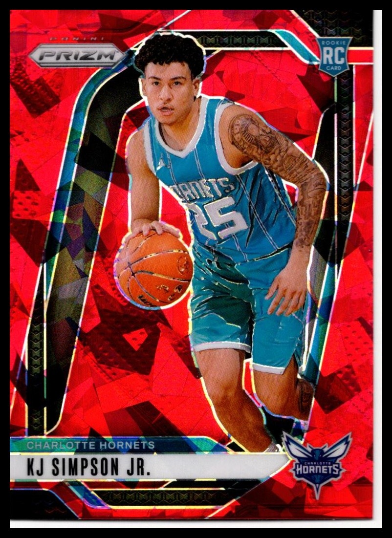 2024-25 Panini Prizm #247 KJ Simpson Jr. Prizms Red Ice