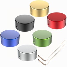 Buttons Guitar Pedal Footswitch Toppers Caps - Aluminium w/Lining  3 Screws ...