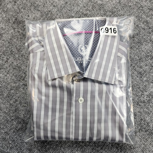 Bugatchi Uomo Men's Sz 15x32-33 Designer Long Sleeve Button Down Shirt Platinum - Picture 19 of 19