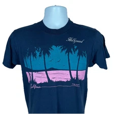 Vintage 80s Hollywood California T-Shirt Single Stitch Screen Stars Best Small