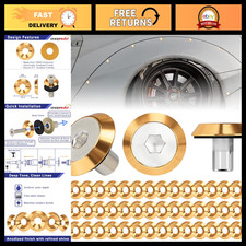 Aluminum Tapered Fender Washer Kit - M6 18mm OD - Gold Finish, Heavy Duty