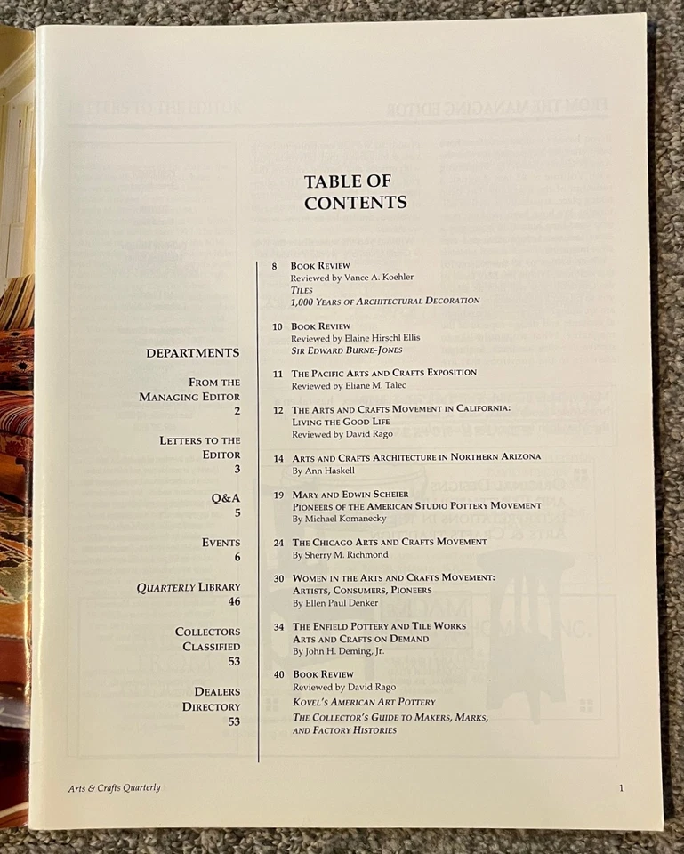 4 Issues "Arts & Crafts Quarterly" (Style 1900), Volume 7, Issues 1-4, 1994-1995 - Image 3 of 4