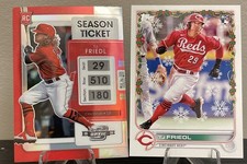 2022 Topps/Panini 2 Card Lot Cincinnati Reds TJ Friedl