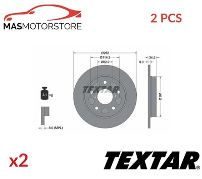 BREMSSCHEIBEN SATZ PAAR HINTEN TEXTAR 92305703 2PCS A FÜR SUZUKI SWIFT V - Bild 1 von 4