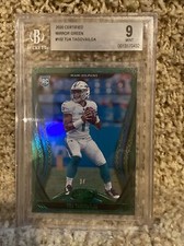2020 Panini Certified Tua Tagovailoa Green Mirror 3/5 BGS 9 RC!  RARE
