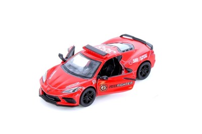 5432F Kinsmart 1:36 scale  -5''. 2021 Corvette C8 - Diecast Toy . RED Firefighte