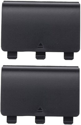 Lot of 2 Battery Cover Lid Shell Door Replacement Repair For Xbox One S X Black