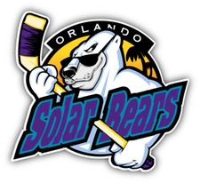 Orlando Solar Bears Hockey Logo Car Bumper Sticker Decal - 3'', 5'' or 6''