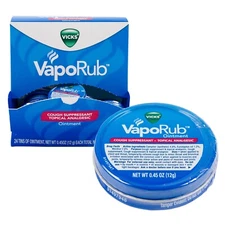 Vicks VapoRub Cough Suppressant Topical Analgesic Ointment 4 Pack, 0.45 oz(12 g)