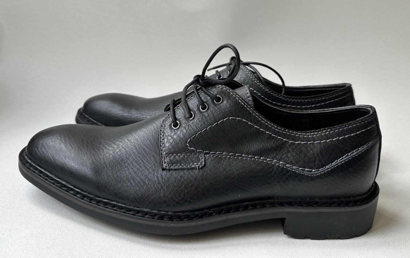 SAOLA Scarpe eleganti Joseph Abboud Ryan uomo pelle nera punta liscia J643 taglia 11 D