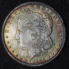1884-O/O "VAM 10, TONED, HIGH GRADE" Morgan Silver Dollar $1 - COINGIANTS -