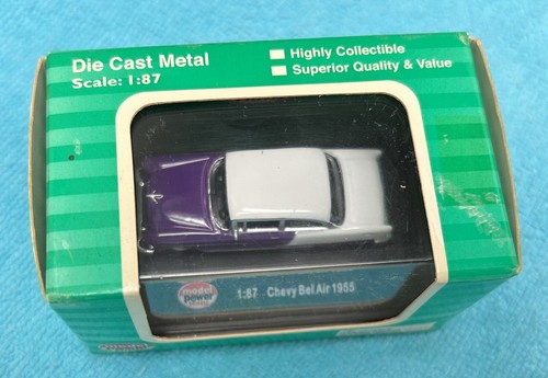 MODEL POWER MINIS HO SCALE 1955 CHEVY BEL AIR 19241 DIE CAST METAL NEW NOS 1:87 - Picture 6 of 11