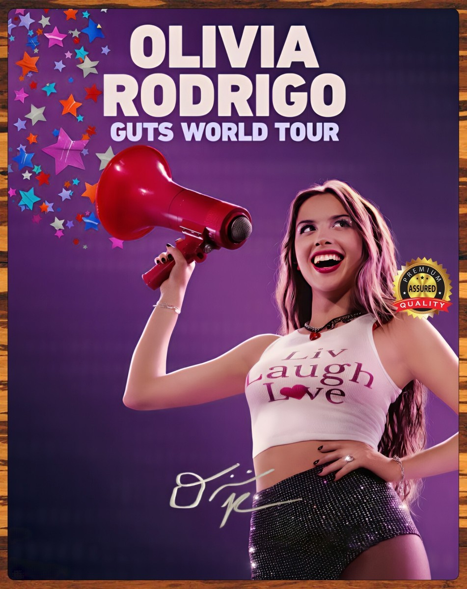 Olivia Rodrigo - Guts World Tour - Signed Reprint - Metal Sign 11