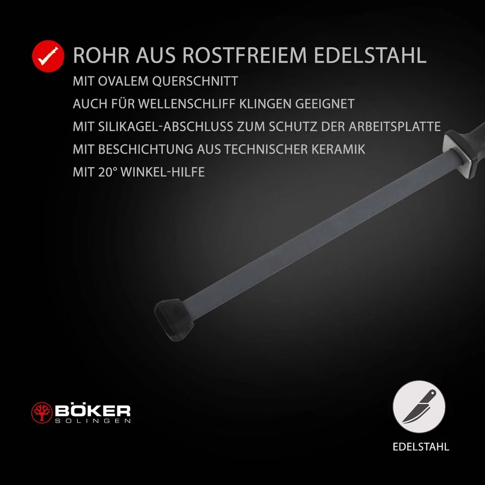 BÖKER® Keramik-Schleifstab Messerschärfer Wetzstab Wetzstahl Grit 1000 - 09BO372 - Bild 4 von 4