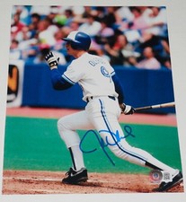 JOHN OLERUD AUTOGRAPHED 8X10 COLOR PHOTO (TORONTO BLUE JAYS) - BECKETT COA! 