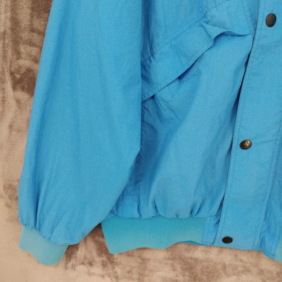 Chaqueta cortavientos Pacific Trail de colección azul cremallera completa nailon invierno XL capucha guardable Foto 4 de 4