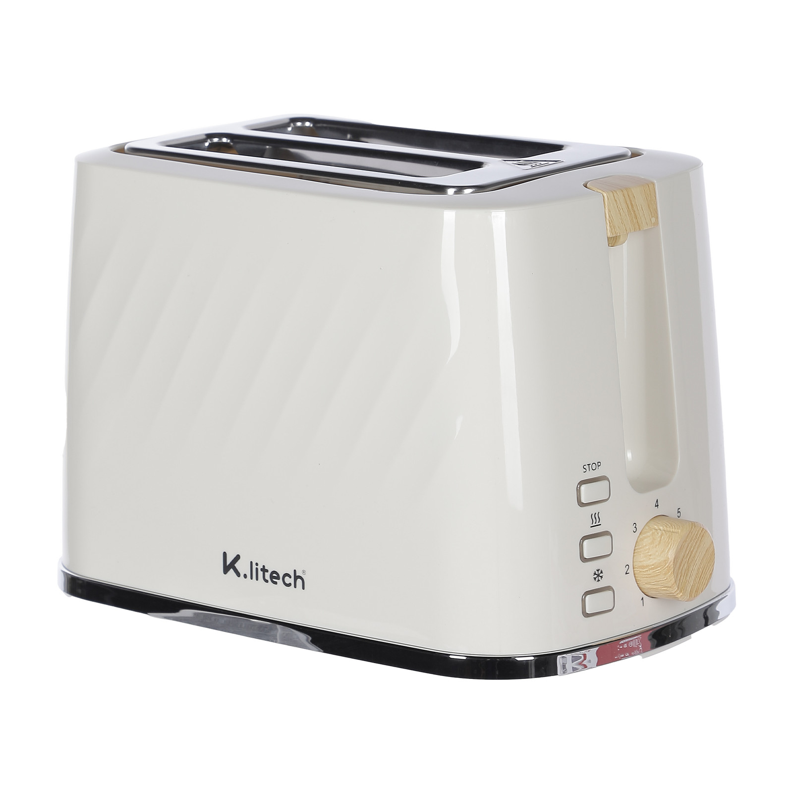 Toaster pour 2 tranches réglable à 7 niveaux éliminant les miettes incrustées