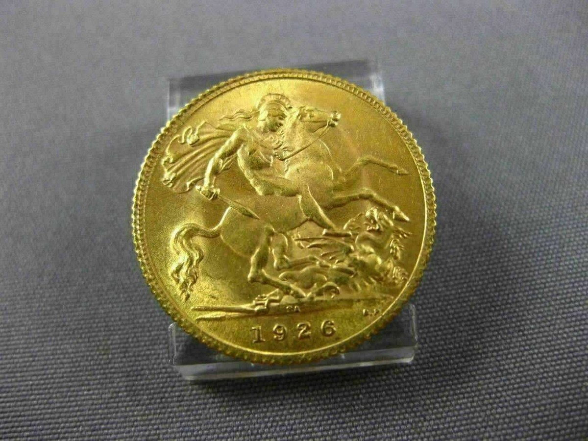 22K YELLOW GOLD 3D GEORGIVS V D.G.BRITT: OMN: REX F.D.D.IND