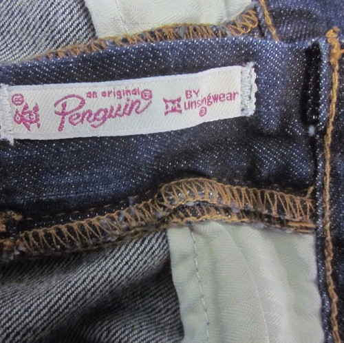 ORIGINAL PENGUIN WOMEN'S (27) L31 LOW RISE BOOTCUT DARK BLUE STRETCH JEANS EUC - Picture 8 of 10
