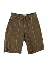 Micros Brown Plaid Casual Skater Shorts - Unisex Kids Size 5