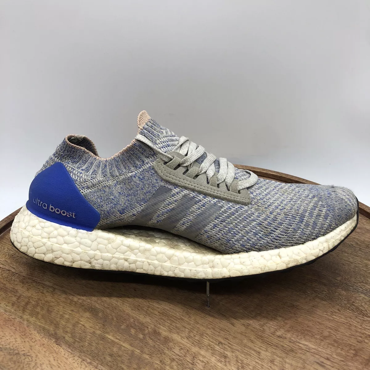 Adidas Womens Ultra Boost X BB6155 Grey Blue Running Shoes Lace Up