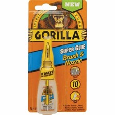  6 -Gorilla 0.42 Oz. Liquid Bottle Brush  Nozzle Super Glue 7500102