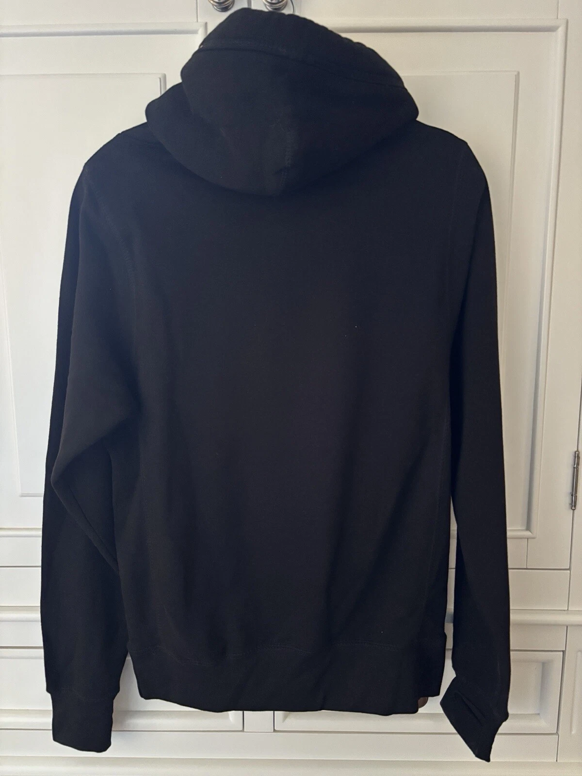 VETEMENTS Felpa donna collo incrociato nera con logo cuore rosa nuova taglia media